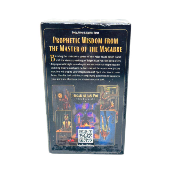 New - Edgar Allen Poe Tarot Mini 78 Card Deck & QR Guidebook New-Sealed Package - Picture 2 of 5